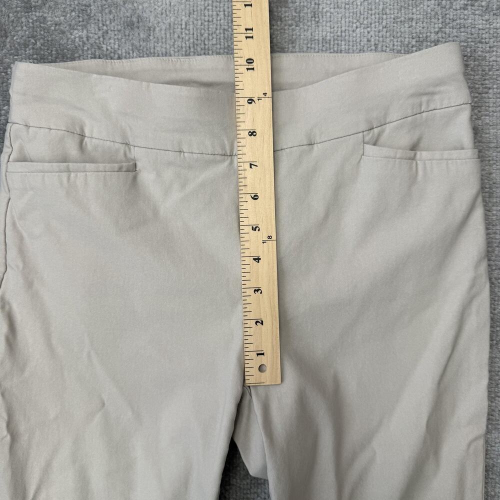Chico's Pants Womens 4 Beige Stretch Pull On Capri Straight Leg Twill Casual - Picture 8 of 12